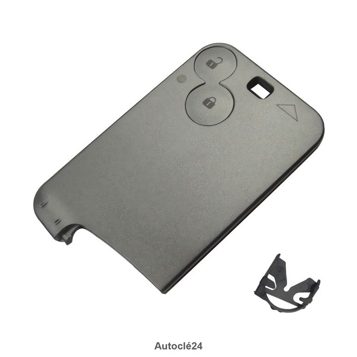 Coque clé Compatible Coque clé Compatible renault carte 2 boutons grise sans lame