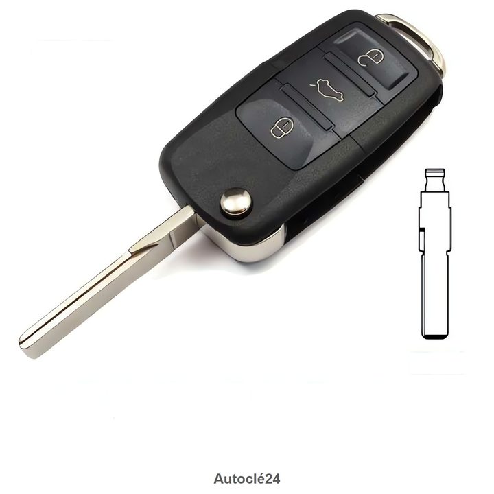 Clé Télécommande Compatible Volkswagen Caddy (2003-2010)
