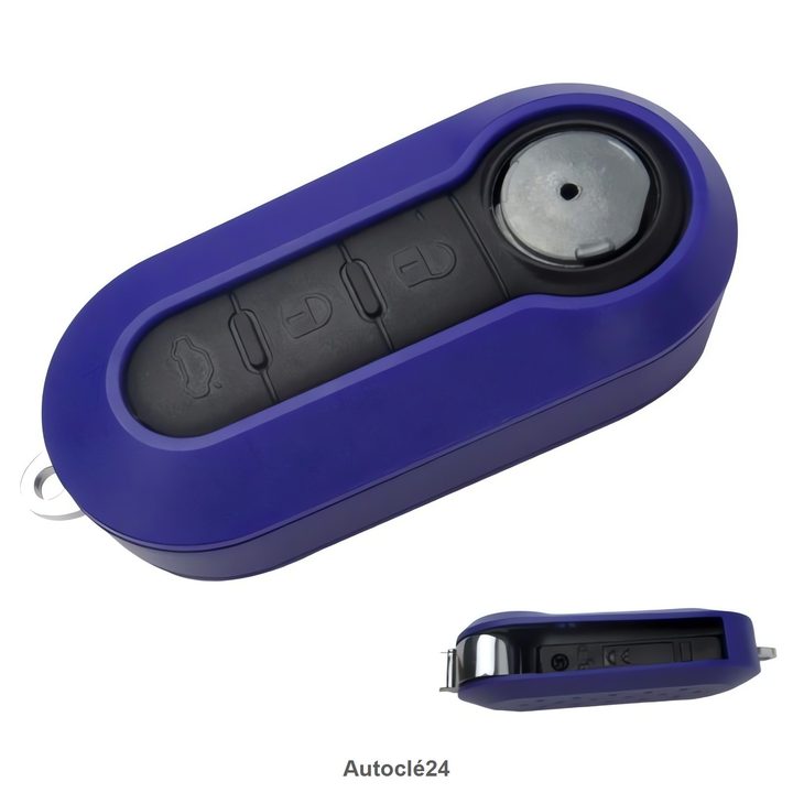 Coque Clé Compatible pour Fiat - Tiroir Pile VIOLET