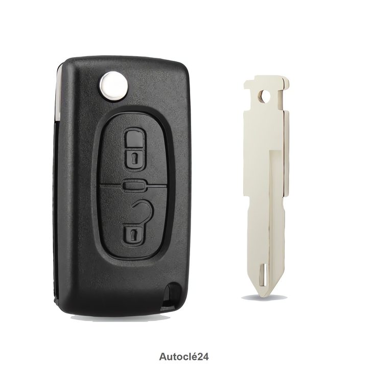 Coque Clé Compatible pour Peugeot - Citroen - Pile sur circuit