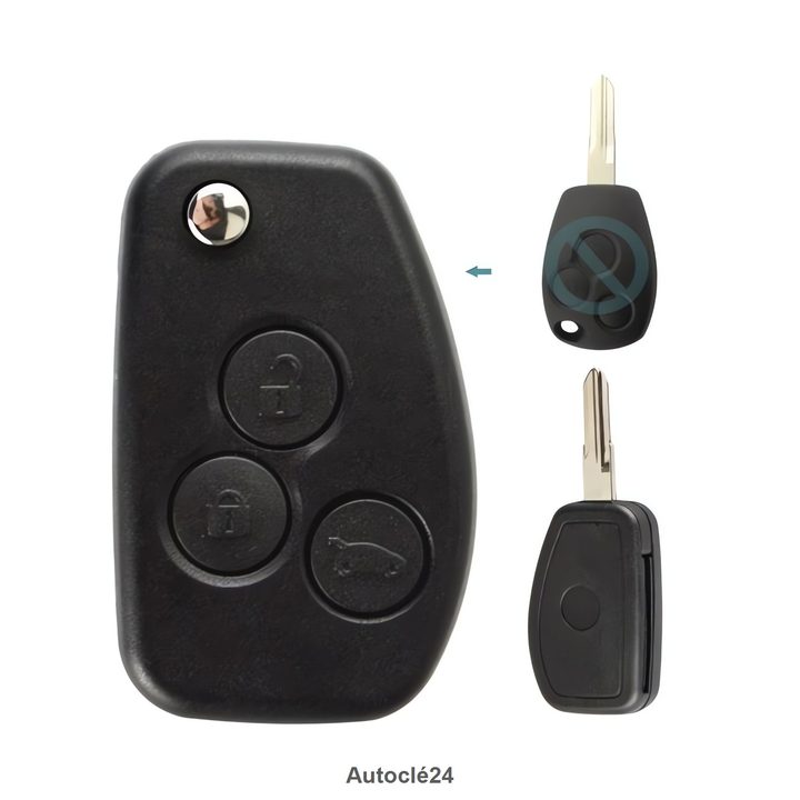 Coque clé Compatible - COQUE Télécommande Compatible RENAULT