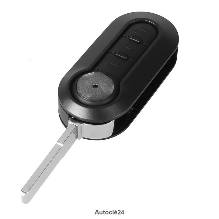 Coque Clé Compatible pour Fiat - Tiroir Pile NOIRE
