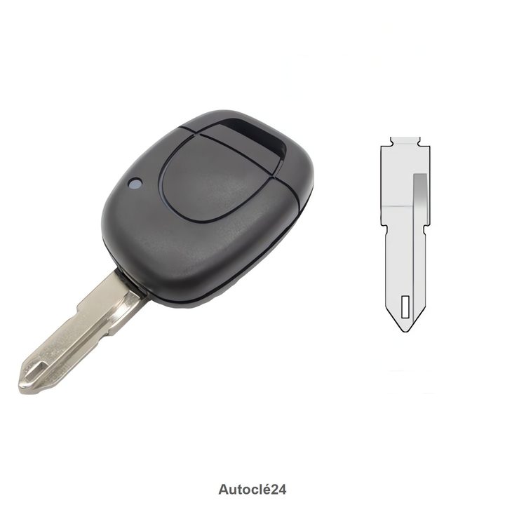 Clé Télécommande Compatible pour Renault Twingo II (2002-2006)