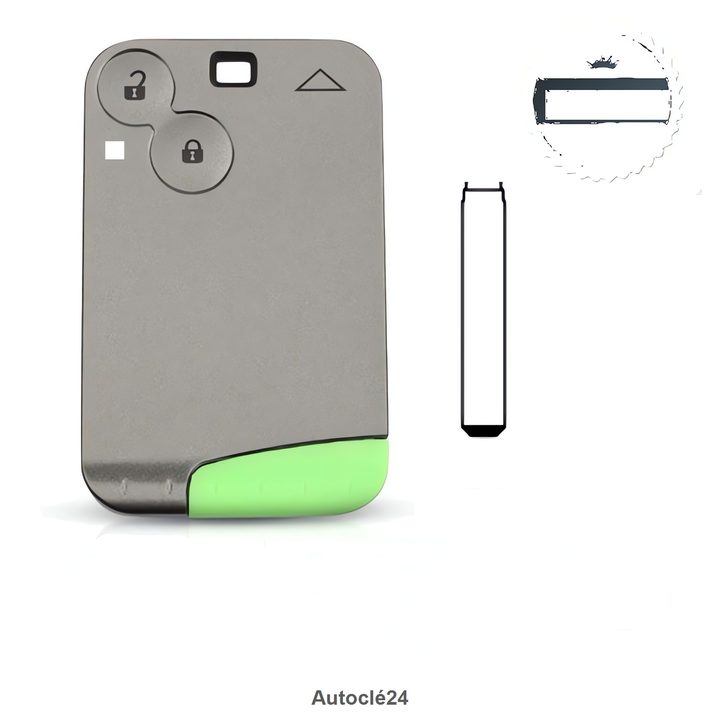 Clé Carte Télécommande Compatible pour Renault Vel Satis (2003-2008)