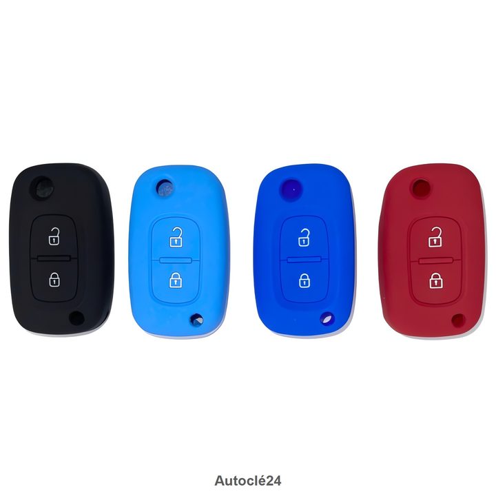 Housse Silicone Compatible pour Renault Opel Nissan | 2 Boutons | 19532 | Plusieurs Couleurs Disponibles