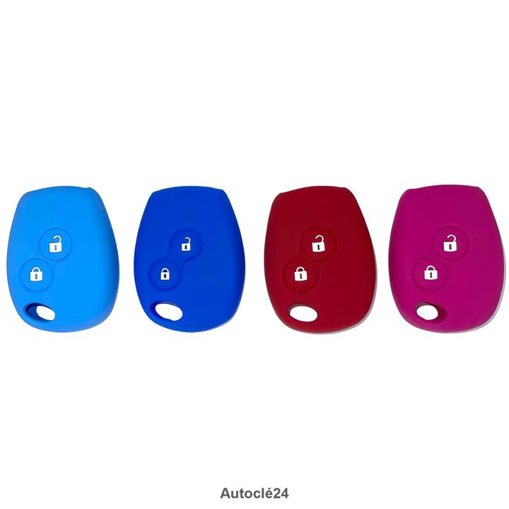 Housse Silicone Compatible pour Renault | 2 Boutons | 19531 | Plusieurs Couleurs Disponibles