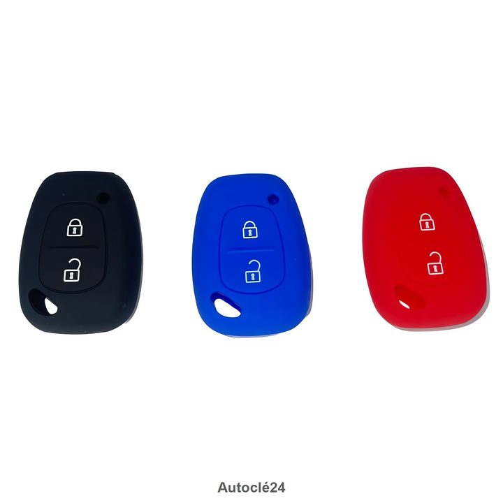 Housse Silicone Compatible pour Renault | 2 Boutons | 19537 | Plusieurs Couleurs Disponibles