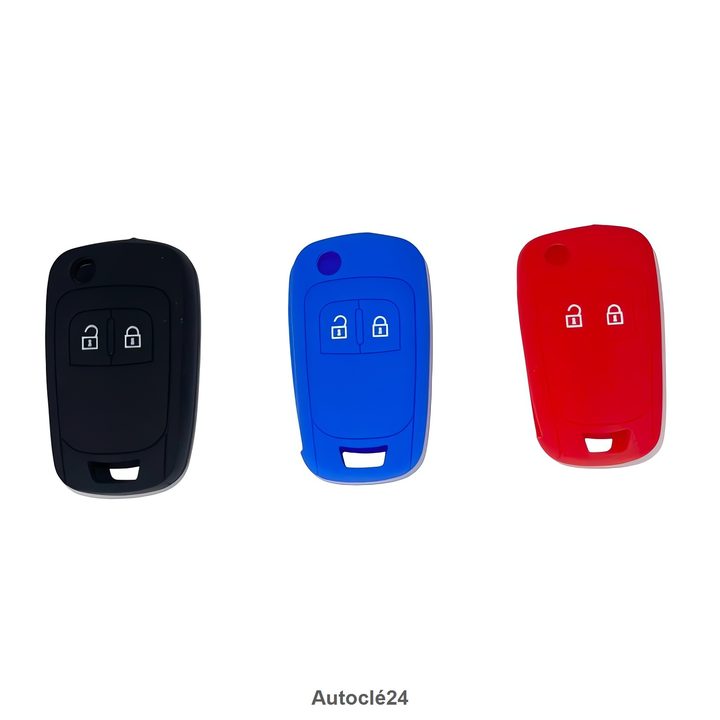 Housse Silicone Compatible pour Opel | 2 Boutons | 19585 | Plusieurs Couleurs Disponibles