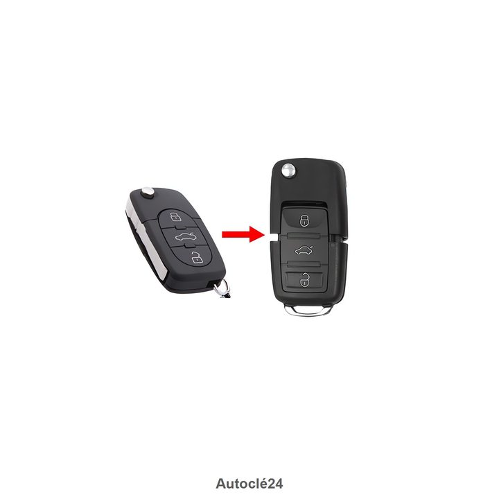 Clé Télécommande Compatible pour Audi A3 (2003–2005)