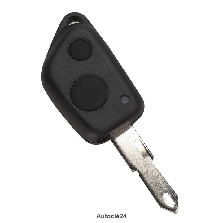 Coque Clé Compatible pour Peugeot 106 de 1996 à 2001 - 2 Boutons - Pile sur circuit(CR1620) - Lame NE73