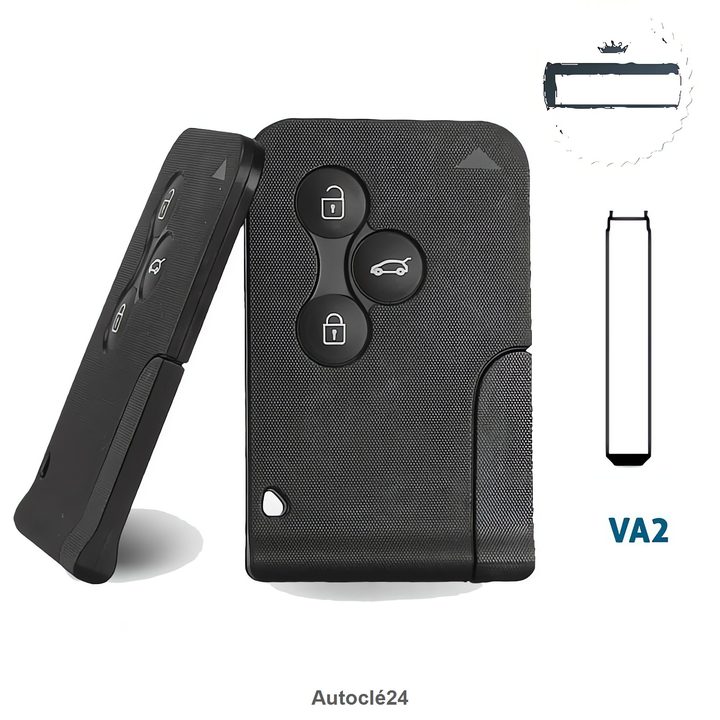 Clé Carte Télécommande Compatible pour Renault Scénic 2 (2002-2008)