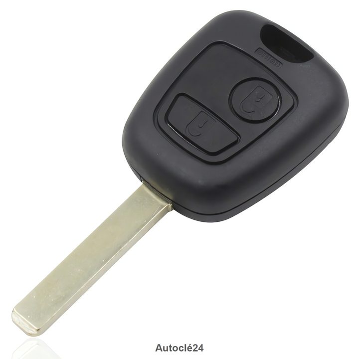 Coque clé compatible pour Citroen C3 de 2006 à 2009 - 2 Boutons - Pile sur coque - Lame VA2