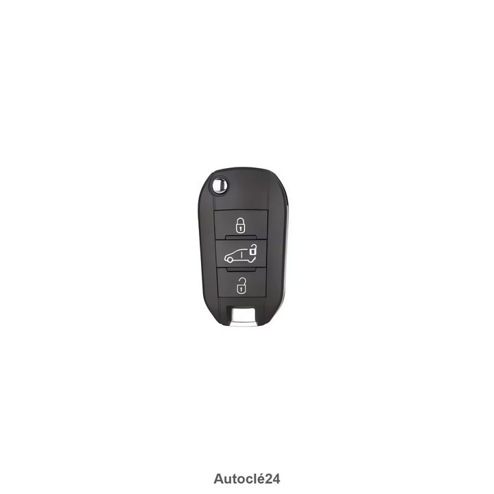 Clé télécommande Compatible adaptable Peugeot, Citroën, Fiat, Opel, Toyota 3 boutons – 433 MHz – HITAG AES – 9851290480