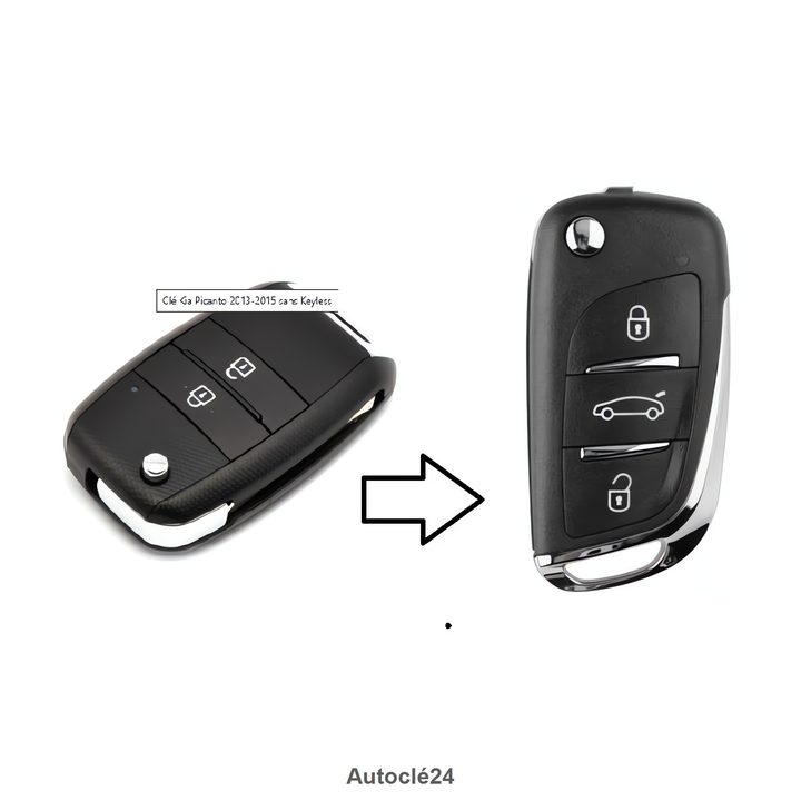 Clé Compatible pour Kia Picanto de 2013 à 2015